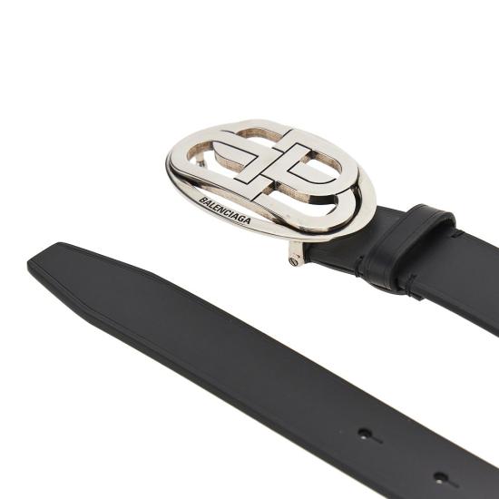 26FW 발렌시아가 가죽 벨트 8732082ABC0 Black - BALENCIAGA