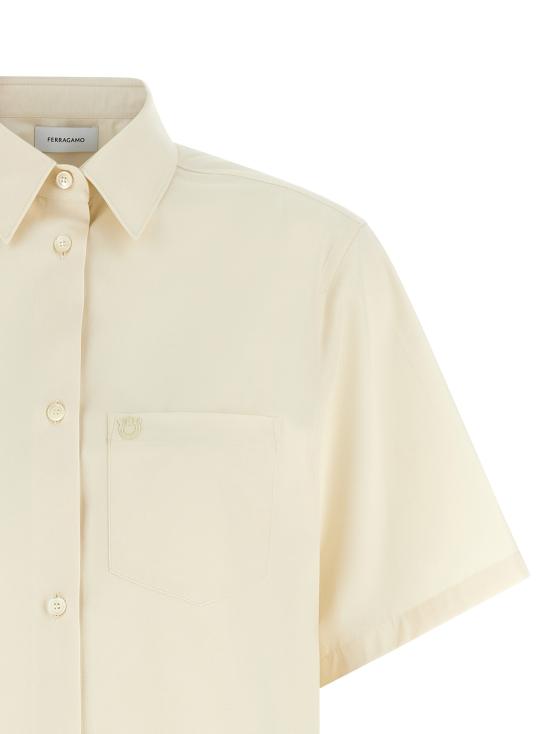 26SS 살바토레 페라가모 셔츠 FE332529BM BEIGE - SALVATORE FERRAGAMO