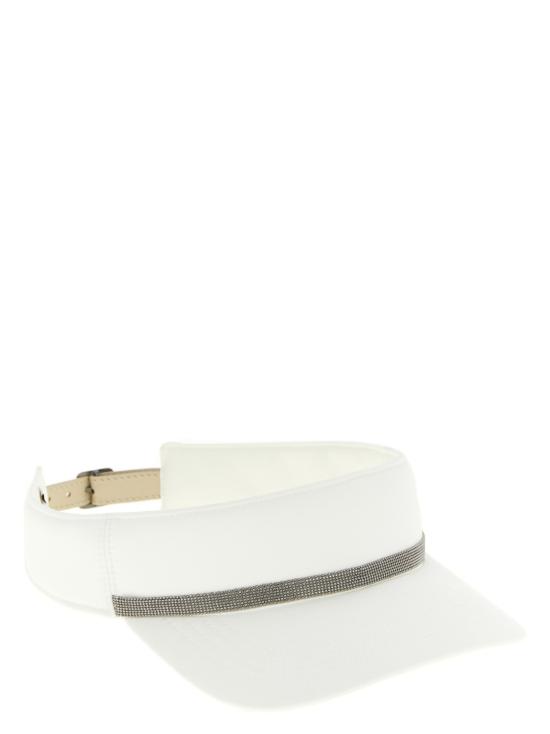26SS 브루넬로 쿠치넬리 썬캡 BR329742BM WHITE - BRUNELLO CUCINELLI