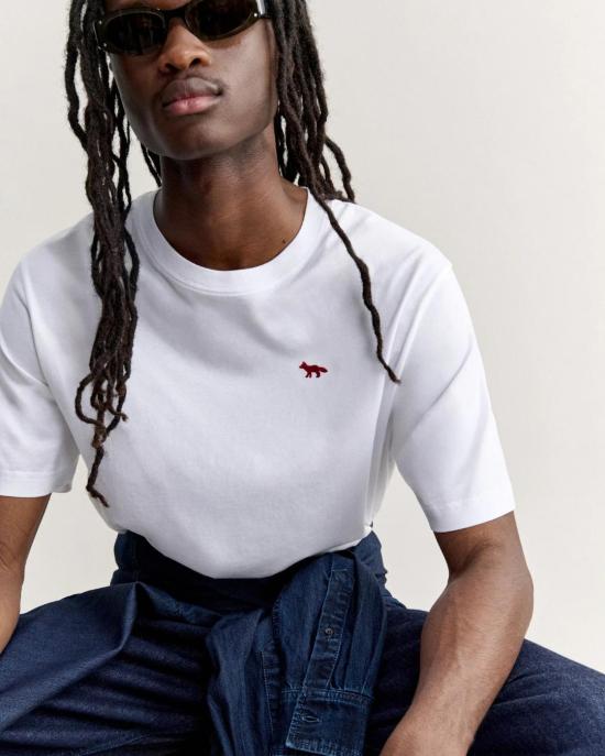 26FW 메종키츠네 반팔 티셔츠 MRMJT00KJ7026 P100 White - MAISON KITSUNE