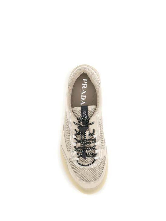  프라다 스피드락 레더 앤 메쉬 패브릭 스니커즈 2EE468FG0003ZM0 F0F24 BEIGE - PRADA