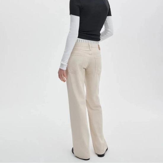  랙앤본 데님 팬츠 Rag & Bone Saige 풀 복서 스트레이트 진 - RAG & BONE