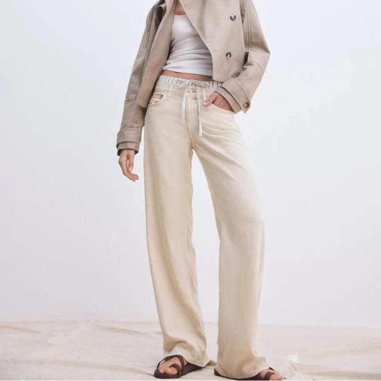  랙앤본 데님 팬츠 Rag & Bone Saige 풀 복서 스트레이트 진 - RAG & BONE