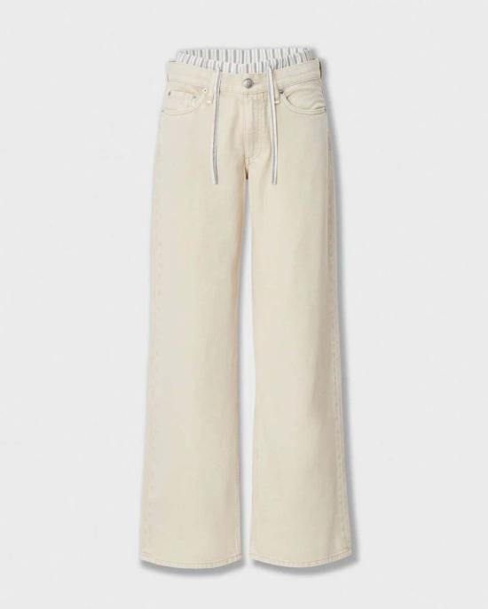  랙앤본 데님 팬츠 Rag & Bone Saige 풀 복서 스트레이트 진 - RAG & BONE