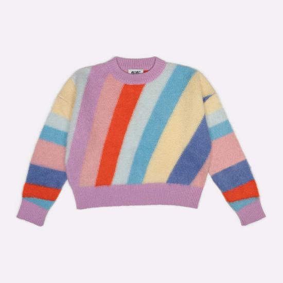 지지 니트웨어 스웨터 크롬 스트라이프 - GIGI KNITWEAR