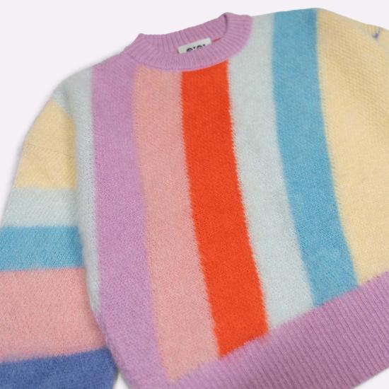  지지 니트웨어 스웨터 크롬 스트라이프 - GIGI KNITWEAR