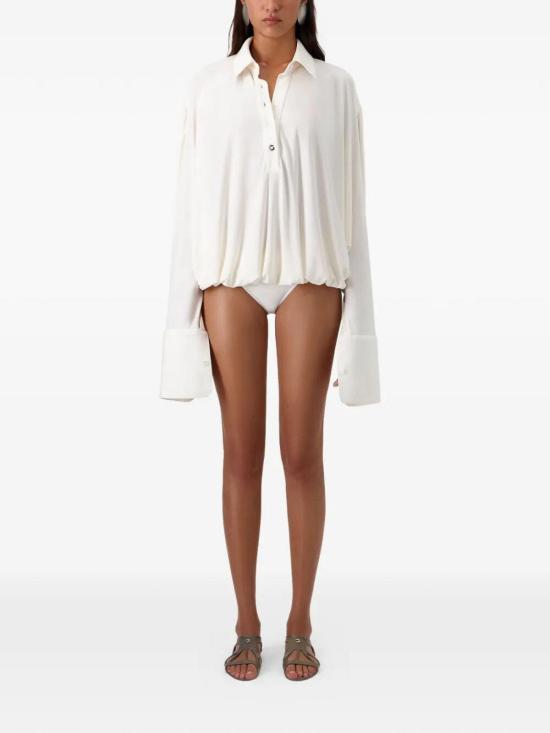 25FW 코페르니 바디수트 티셔츠 COPT129F5022DRAPED White - COPERNI