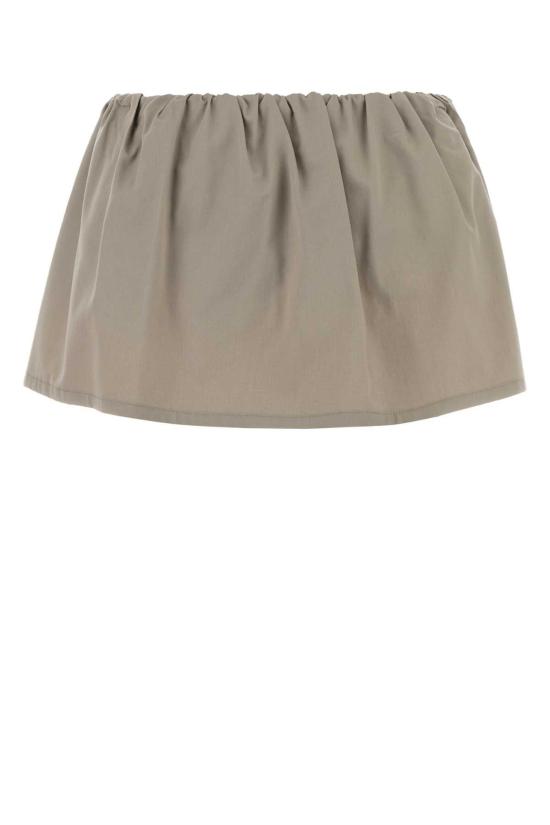26SS 미우미우 워시드 트윌 미니스커트 MG2638SOOO19CT F0D3K BEIGE - MIU MIU