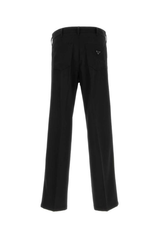 25FW 프라다 스트레이트 핏 울 트라우저 스트레이트 핏 울 트라우저 UP0371SOOO155E F0002 BLACK - PRADA