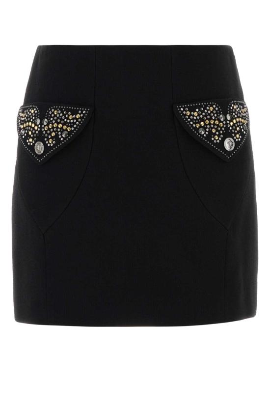25FW 베르사체 숏 스커트 10217771A12789 1B000 BLACK