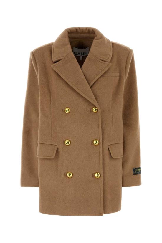 25FW 가니 더블 브레스트 자켓 W0876 399 BEIGE