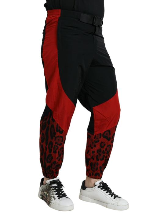  돌체앤가바나 트레이닝/조거 팬츠 PAN75019 BLACK AND RED - DOLCE & GABBANA