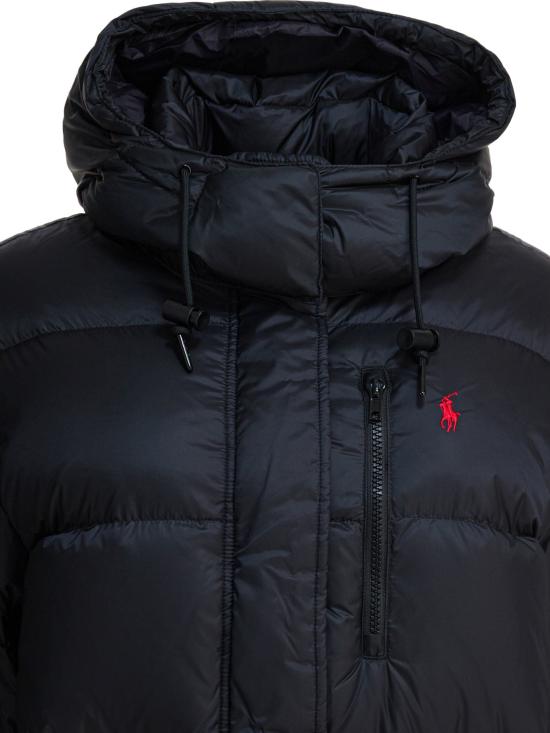 26FW 폴로 랄프로렌 아우터 로고가 있는 다운 재킷, 재킷 및 코트, 블랙 - POLO RALPH LAUREN