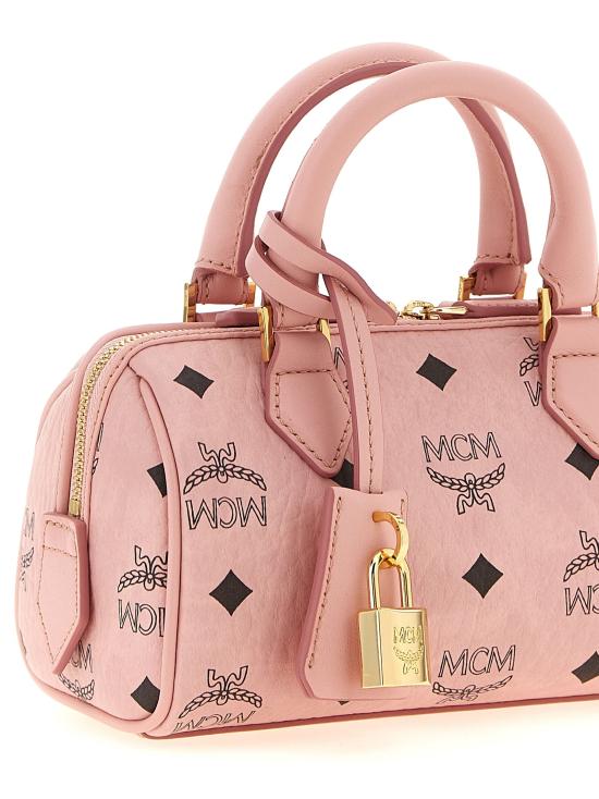 26FW 엠시엠 토트백 엘라 보스턴 핸드백 핑크 - MCM