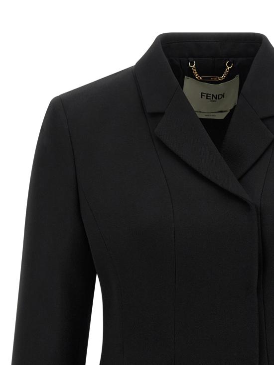25FW 펜디 수트 자켓 그레인 드 푸드르 블레이저 블랙 - FENDI