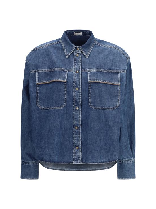 26SS 브루넬로 쿠치넬리 데님 셔츠 MH192RB526 C9031 BLUE