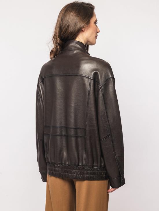 26FW 더 재키 레더스 가죽 자켓 Pelle Foderata Marrone의 폭격기 Ampio - THE JACKIE LEATHERS