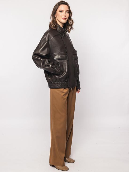 26FW 더 재키 레더스 가죽 자켓 Pelle Foderata Marrone의 폭격기 Ampio - THE JACKIE LEATHERS