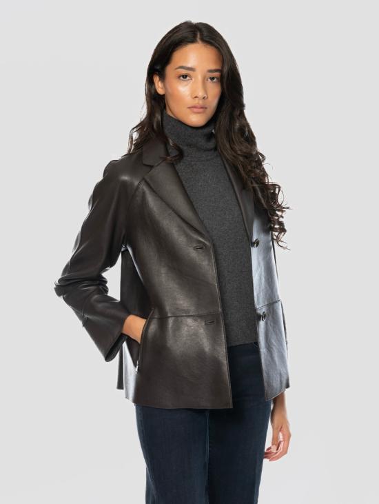 26FW 더 재키 레더스 가죽 자켓 Pelle Foderata와 Rever Marrone의 Giacca - THE JACKIE LEATHERS