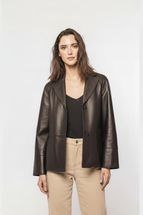26FW 더 재키 레더스 가죽 자켓 Pelle Foderata와 Rever Marrone의 Giacca - THE JACKIE LEATHERS