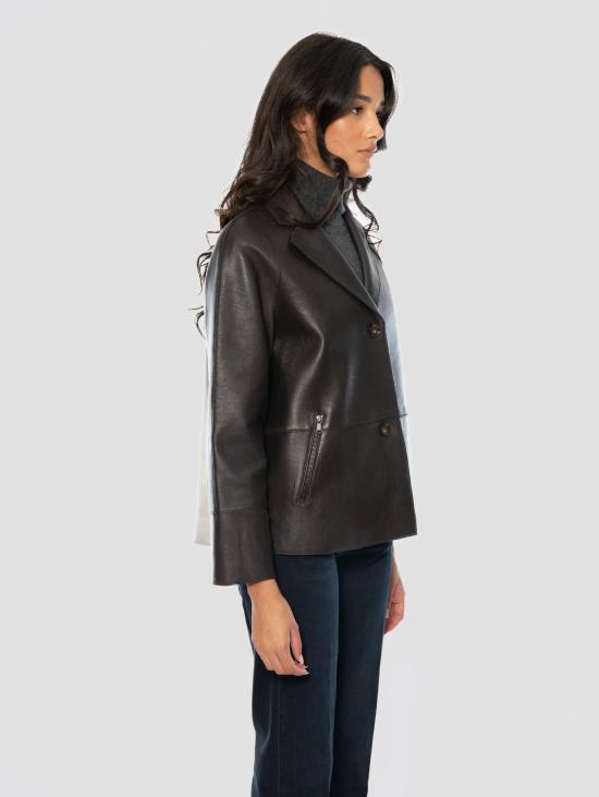 26FW 더 재키 레더스 가죽 자켓 Pelle Foderata와 Rever Marrone의 Giacca - THE JACKIE LEATHERS