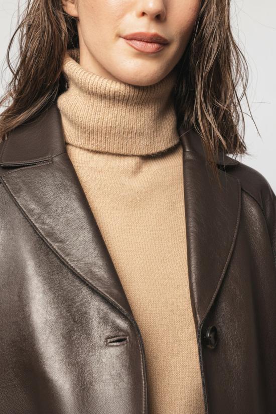 26FW 더 재키 레더스 가죽 자켓 Pelle Foderata와 Rever Marrone의 Giacca - THE JACKIE LEATHERS
