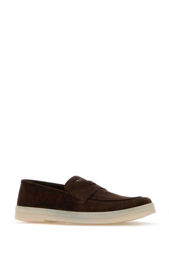 26FW 프라다 스웨이드 뱀프 스트랩 로퍼 스웨이드 뱀프 스트랩 로퍼 2DG166FG000103 F0003 BROWN - PRADA
