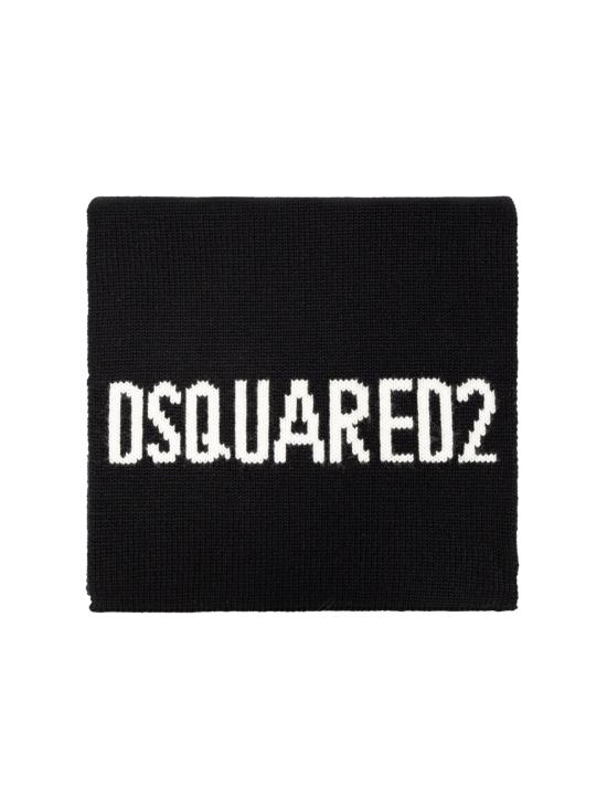 25FW 디스퀘어드2 머플러/스카프 KNM016401W043282124 BLACK - DSQUARED2