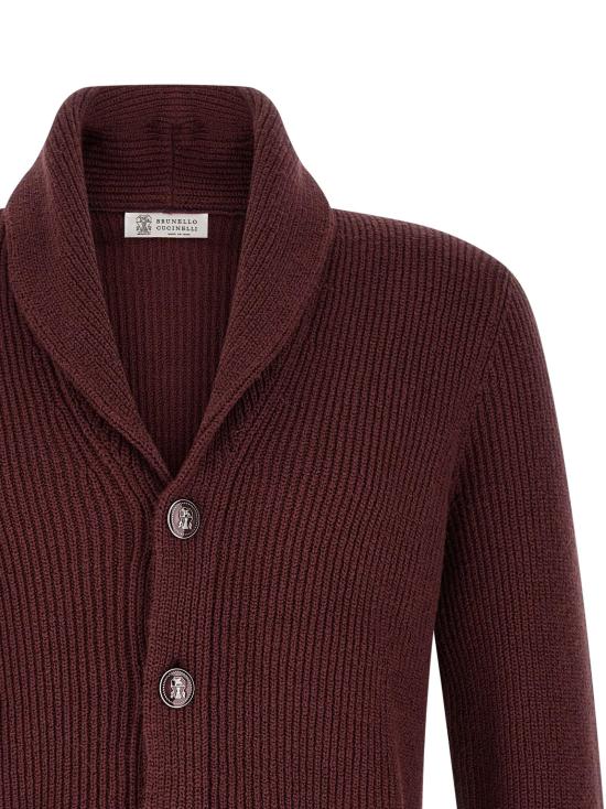 26FW 브루넬로 쿠치넬리 가디건 BR337494BM BURGUNDY - BRUNELLO CUCINELLI