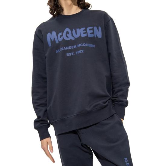  알렉산더 맥퀸 긴팔 티셔츠 AL 8990151672020 NAVY - ALEXANDER MCQUEEN