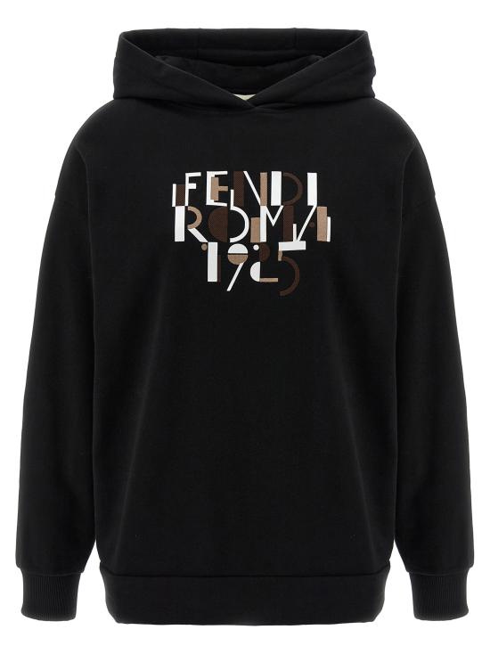 25FW 펜디 후드 티셔츠 FE323961BM BLACK