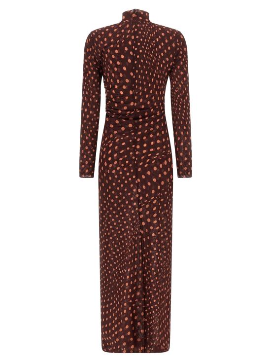 26FW 스텔라 맥카트니 롱 원피스 도트 무늬 메시 드레스 버건디 - STELLA MCCARTNEY