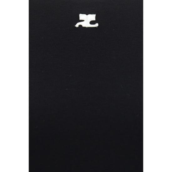 26FW 쿠레쥬 반팔 티셔츠 COVESJTS017JS00709901BB BLACK - COURREGES