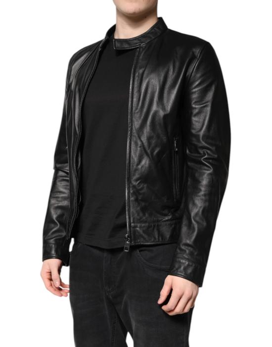  돌체앤가바나 가죽 자켓 JKT3718 BLACK - DOLCE & GABBANA