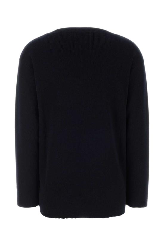 26FW 미우미우 로고 울 보트넥 스웨터 MML06WSOOO1903 F0008 NAVY - MIU MIU