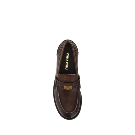 26FW 미우미우 로퍼 MI5D773DF0203G48F0192BB BROWN - MIU MIU