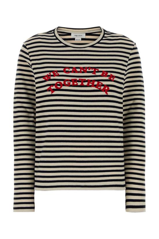 26SS 알렉산더 맥퀸 긴팔 티셔츠 857886QLAFI 4046 NAVY
