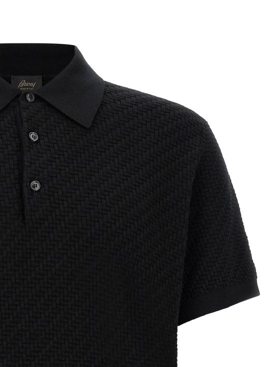 26FW 브리오니 폴로 티셔츠 트라마 폴로 블랙 - BRIONI