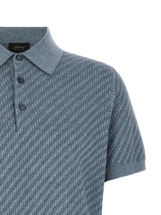 26FW 브리오니 폴로 티셔츠 트라마 폴로 블루 - BRIONI