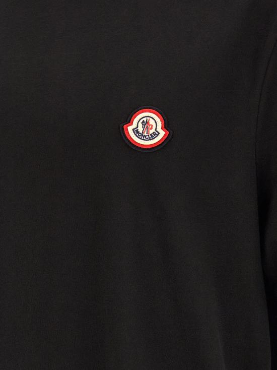 26FW 몽클레어 반팔 티셔츠 삼색 로고 티셔츠 블랙 - MONCLER