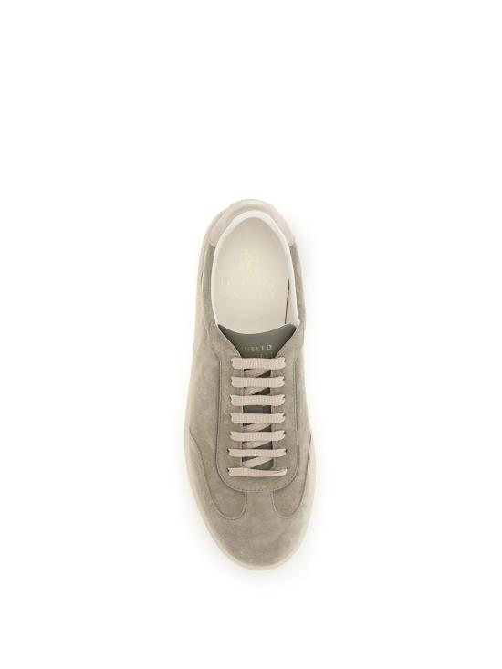  브루넬로 쿠치넬리 스웨이드 스니커즈 MZUMGLJ336 CDG36 ARMY WASHED - BRUNELLO CUCINELLI