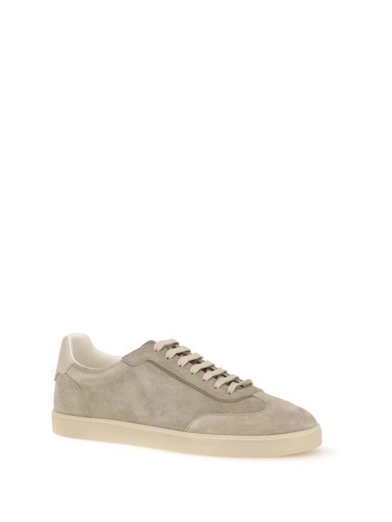  브루넬로 쿠치넬리 스웨이드 스니커즈 MZUMGLJ336 CDG36 ARMY WASHED - BRUNELLO CUCINELLI