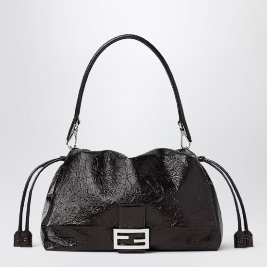 26FW 펜디 바게트 소프트 대형 가죽 숄더백 8BR857B14M Black