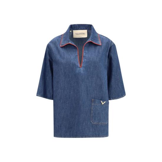 26FW 발렌티노 가라바니 데님 셔츠 VA9B3DB03R9YA528BB BLUE