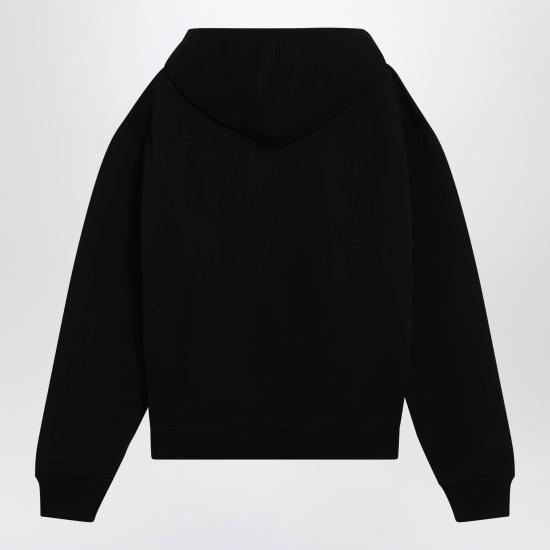 26FW 아미 스몰 하트 로고 코튼 후드 집업 HSW765730 Black - AMI