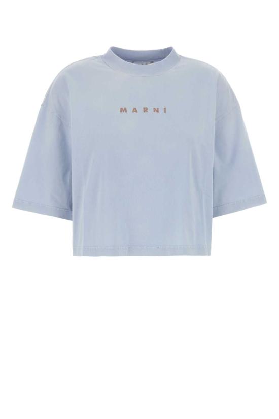 26SS 마르니 반팔 티셔츠 THJE0333GPUSCZ20 LOB21 BLUE