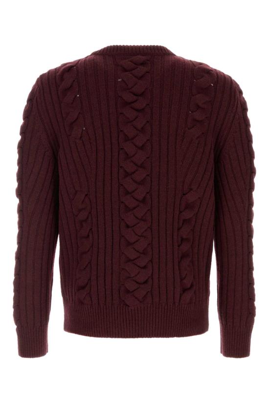 25FW 알렉산더 맥퀸 스웨터 848915Q1BFL 6190 BURGUNDY - ALEXANDER MCQUEEN