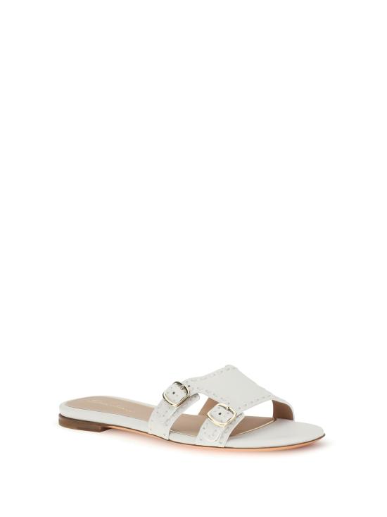 26SS 산토니 뮬/슬리퍼 WHPF72114HA1TWKA I48 WHITE - SANTONI
