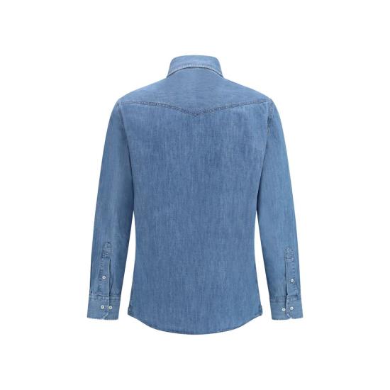 26FW 브루넬로 쿠치넬리 긴팔 셔츠 BRMH1924008C8333BB BLUE - BRUNELLO CUCINELLI