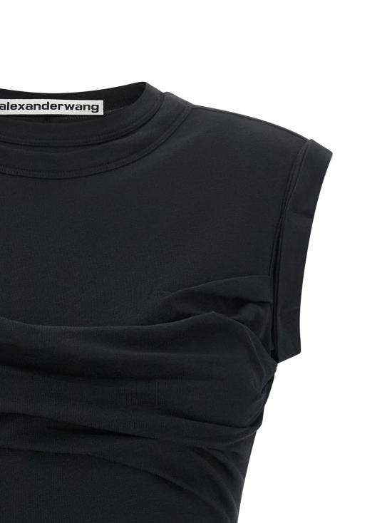 26FW 알렉산더 왕 민소매 티셔츠 AL338802BM BLACK - ALEXANDER WANG